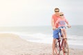 Family biking together Royalty Free Stock Photo