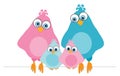 Family-birds Royalty Free Stock Photo