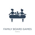 family board games icon in trendy design style. family board games icon isolated on white background. family board games vector Royalty Free Stock Photo