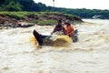 Family in boat,Cambodia