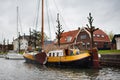 Family on boat in Holland, Amsterdam channels.