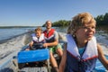 Family boating together Royalty Free Stock Photo