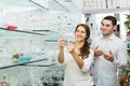 Family bought the glassware Royalty Free Stock Photo