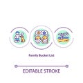 Family bucket list concept icon Royalty Free Stock Photo