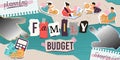 Family Budget Flat Collage