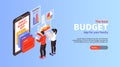 Family Budget Isometric Banner