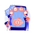 Family budget planning abstract concept vector illustration.