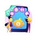 Family budget planning abstract concept vector illustration.