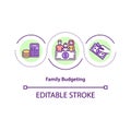 Family budgeting concept icon