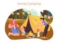 Family Camping concept.