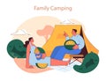 Family Camping concept. Royalty Free Stock Photo