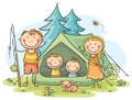 Family camping Royalty Free Stock Photo