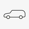 Family car outline icon. Combi car variant. Royalty Free Stock Photo
