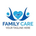 Family Care Logo vector illustration Royalty Free Stock Photo