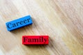 Family and career word concept. family Royalty Free Stock Photo