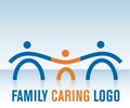 Family Caring Logo Royalty Free Stock Photo