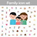 Family, cat cartoon icon. Family icons universal set for web and mobile Royalty Free Stock Photo