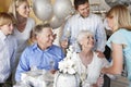 Family Celebrating 25Th Anniversary Royalty Free Stock Photo