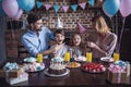 Family celebrating birthday Royalty Free Stock Photo