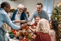 family celebrating christmas Royalty Free Stock Photo