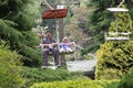 Family chair lift fun Royalty Free Stock Photo