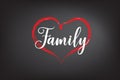 Family chalk written on blackboard vector image Royalty Free Stock Photo