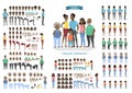 Family character set for animation Royalty Free Stock Photo