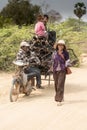 Family of Charcoal gatherer near Siem Reap