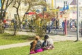 UKRAINE, VINNITSIA-APRIL 21, 2019: CHILDREN`S PLAYGROUND.