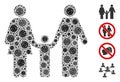 Family Child Mosaic of Covid Virus Items