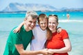 Family with child at sea Royalty Free Stock Photo