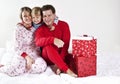 Family on Christmas morning Royalty Free Stock Photo