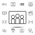 family, cinema icon. Simple thin line, outline vector element of Cinema icons set for UI and UX, website or mobile application