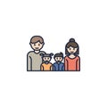 family colored icon. Element of family icon for mobile concept and web apps. Colored family icon can be used for web and mobile