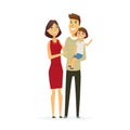 Family - colored modern flat illustration composition.