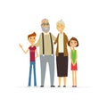 Family - colored modern flat illustration composition.