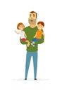 Family - colored modern flat illustration composition.