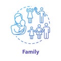 Family concept icon. Loving relationship. Marriage, motherhood. Self-building for fulfilling life. Couple planning for