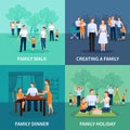 Family Concept Icons Set Royalty Free Stock Photo