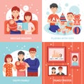 Family Concept Icons Set