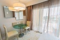 Family concierge service area, beautiful cozy, amazing comfortable hotel room interior