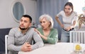 Family conflict at home, relationship problems concept Royalty Free Stock Photo