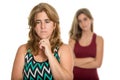 Family conflict - Sad mother and her teen daughter Royalty Free Stock Photo