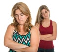 Family conflict - Sad mother and her teen daughter Royalty Free Stock Photo