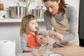 Family cooking and child complaining Royalty Free Stock Photo