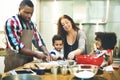 Family Cooking Kitchen Food Togetherness Concept Royalty Free Stock Photo