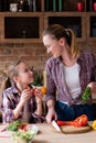 Family cooking loving relationship food health Royalty Free Stock Photo