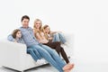 Family on the couch Royalty Free Stock Photo