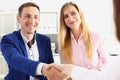 Family couple or business team shaking hands with client Royalty Free Stock Photo