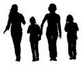 Family couples and kids two Royalty Free Stock Photo